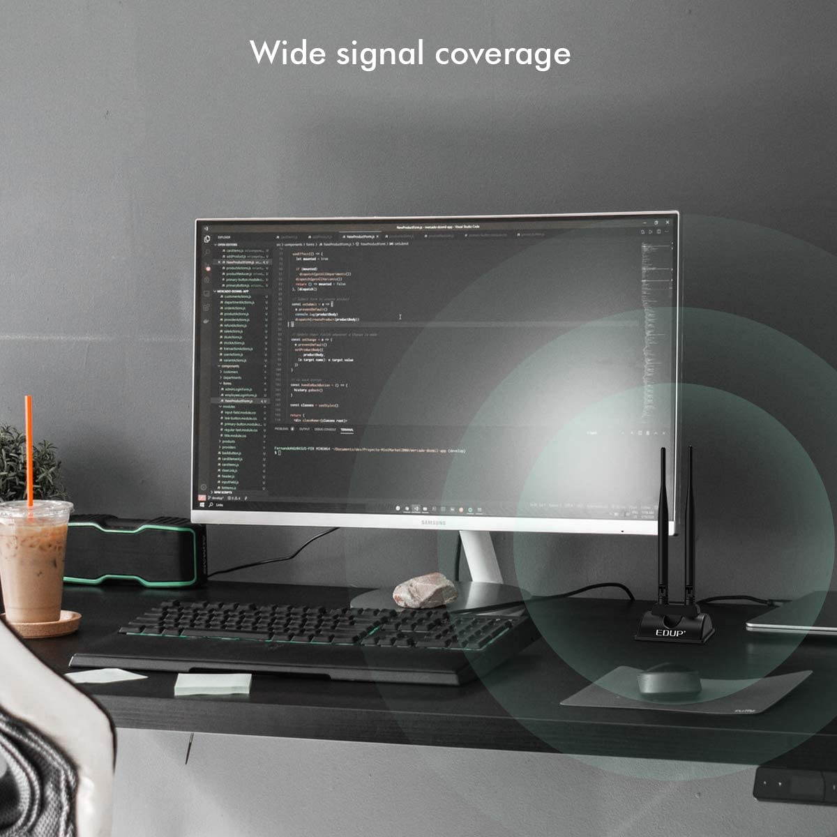 Dual Band WiFi Network Antenna 6dBi with RP-SMA Female Connector, AC 2.4GHz 5GHz Antennas with Magnetic Base Work with PCI-E Wi-Fi Network Card USB WiFi Adapter Wireless Router Extender IP Camera