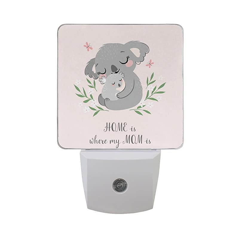 Night Light Warm White LED Nightlight Cute Koala MOM and Baby for Bedroom Bathroom Hallway Stairways05W 2Pack