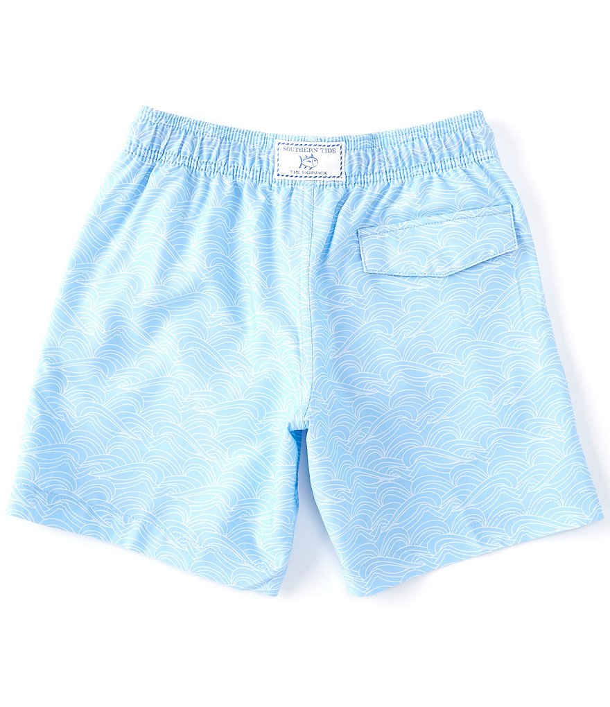 Southern Tide Little/Big Boys 4-16 Wave Print Swim Trunks