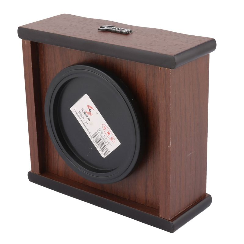 Home Office Desktop Wooden Trapezium Design Storage Romote Control Pen Holder