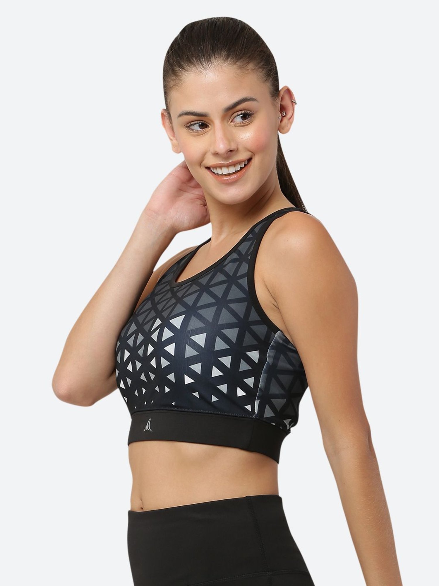 Fitleasure Black Non Wired Padded Sports Bra