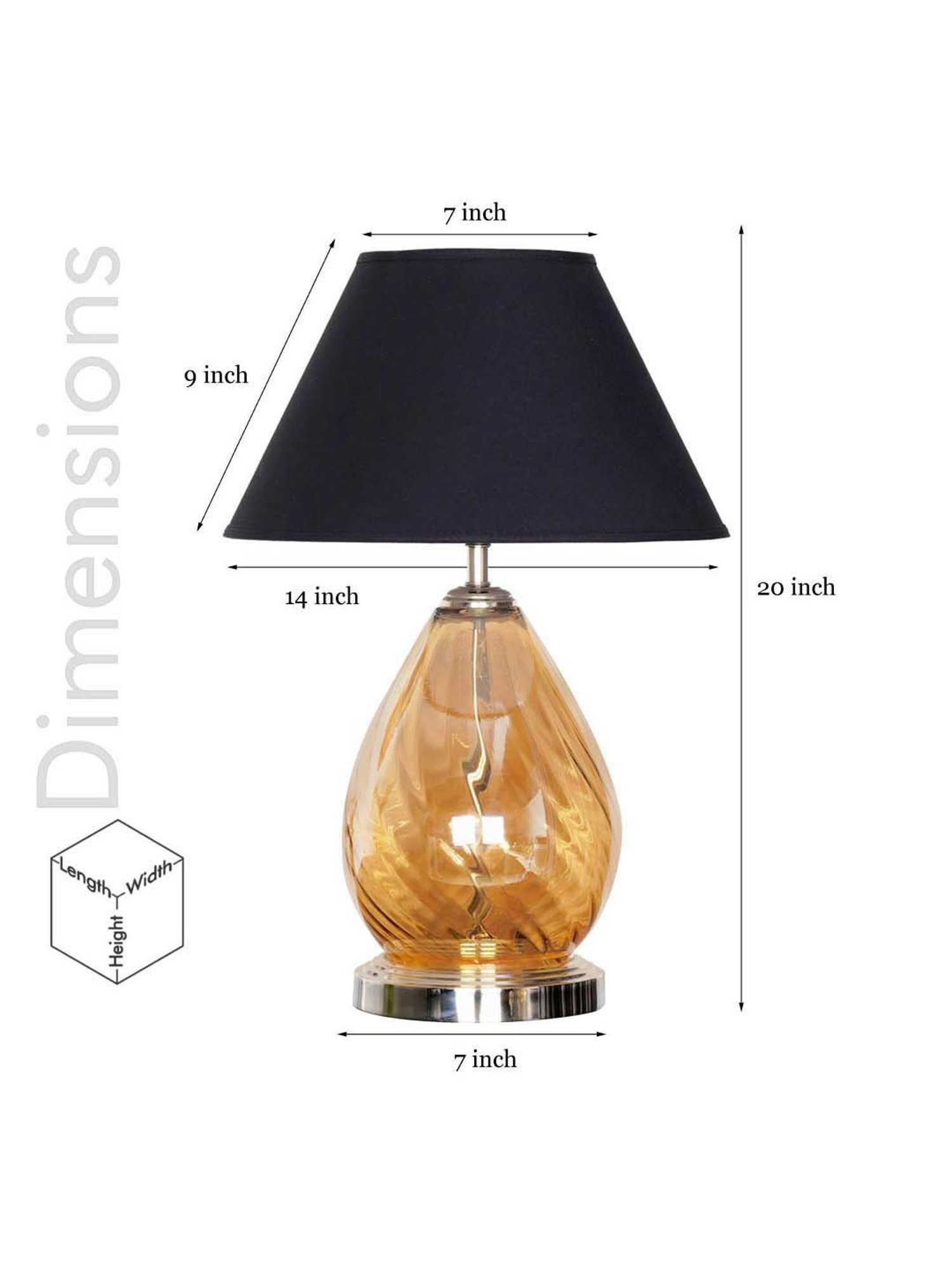 Kapoor E Illuminations Green Study Table Lamp - Set of 1