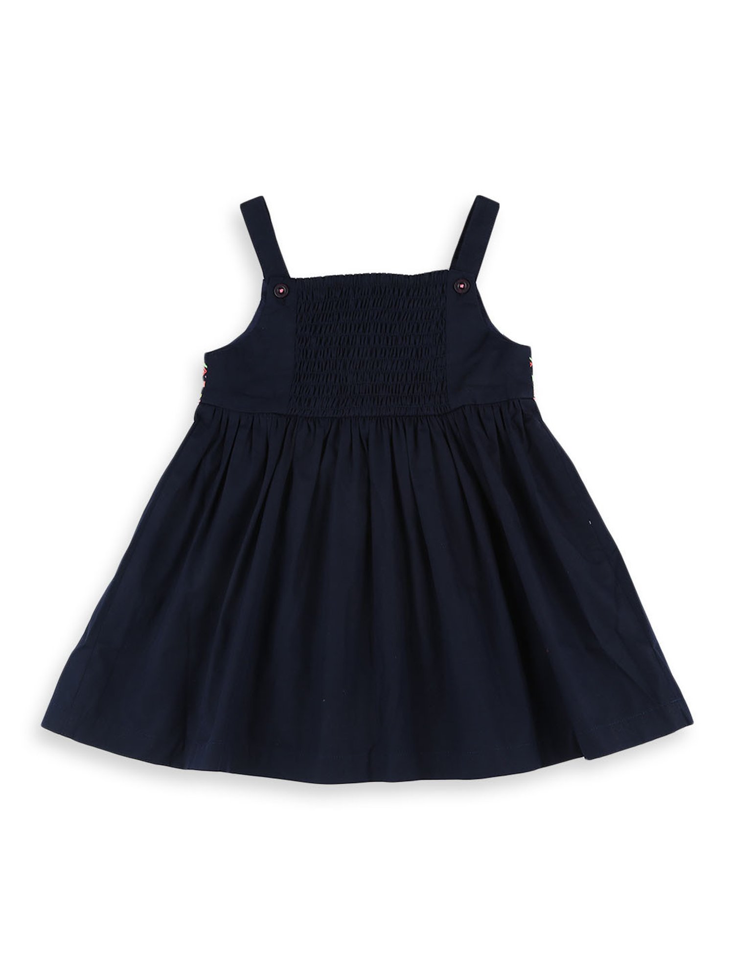 Nauti Nati Kids Navy Embroidered Dress