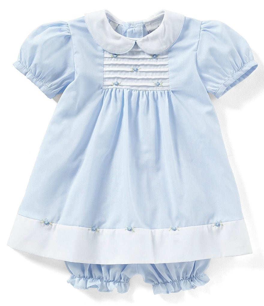 Friedknit Creations Baby Girls 3-9 Months Rosette Pintuck Dress