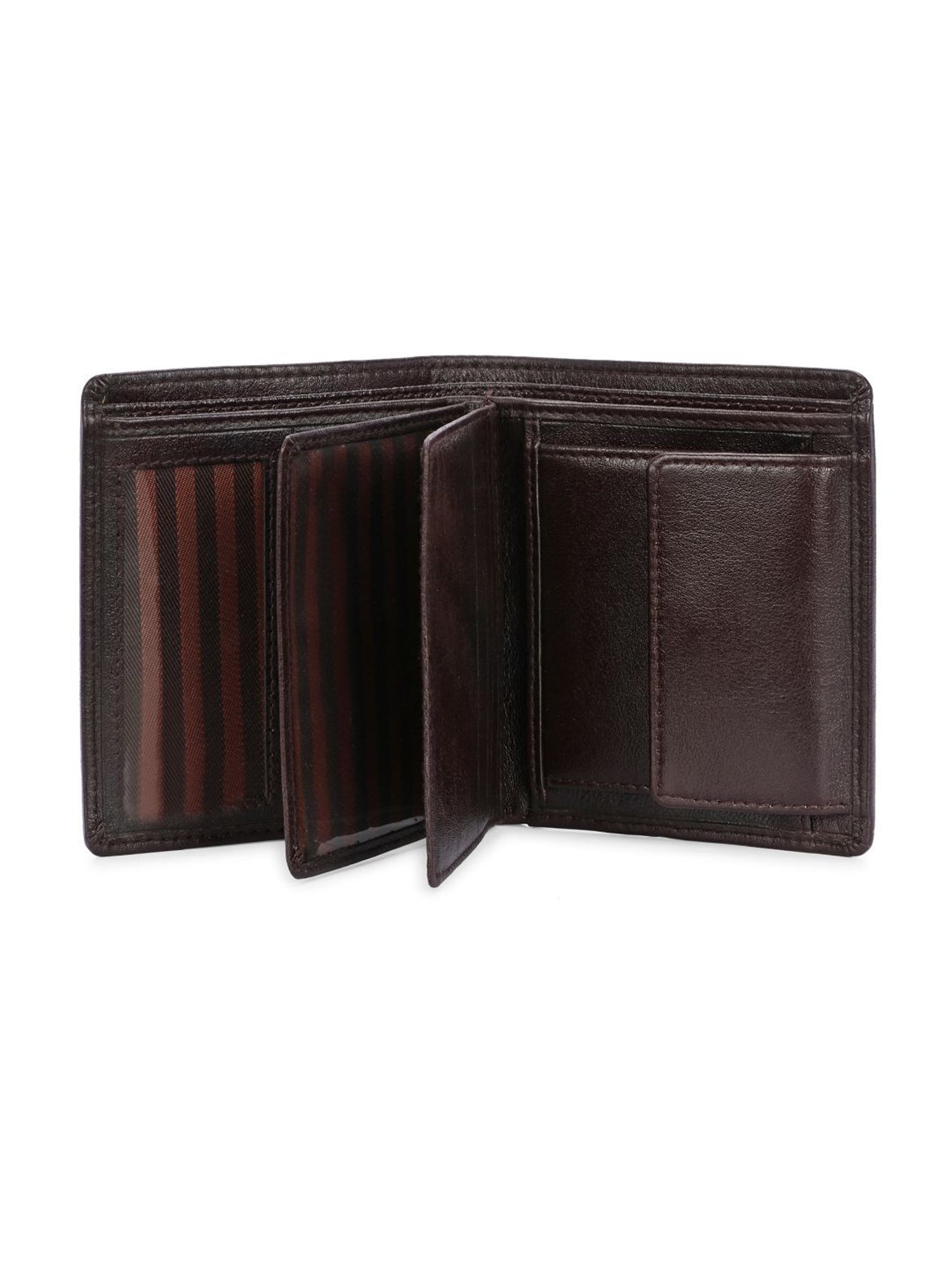 Clog London Brown Leather Small Bi-Fold Wallet for Men