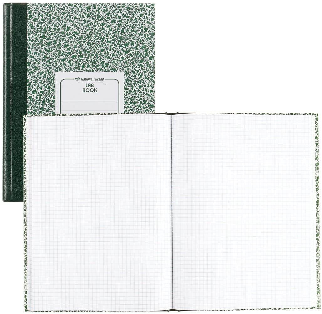 National Lab Notebook Quadrille Rule 7 7/8 x 10 1/8 White 96 Sheets 53110