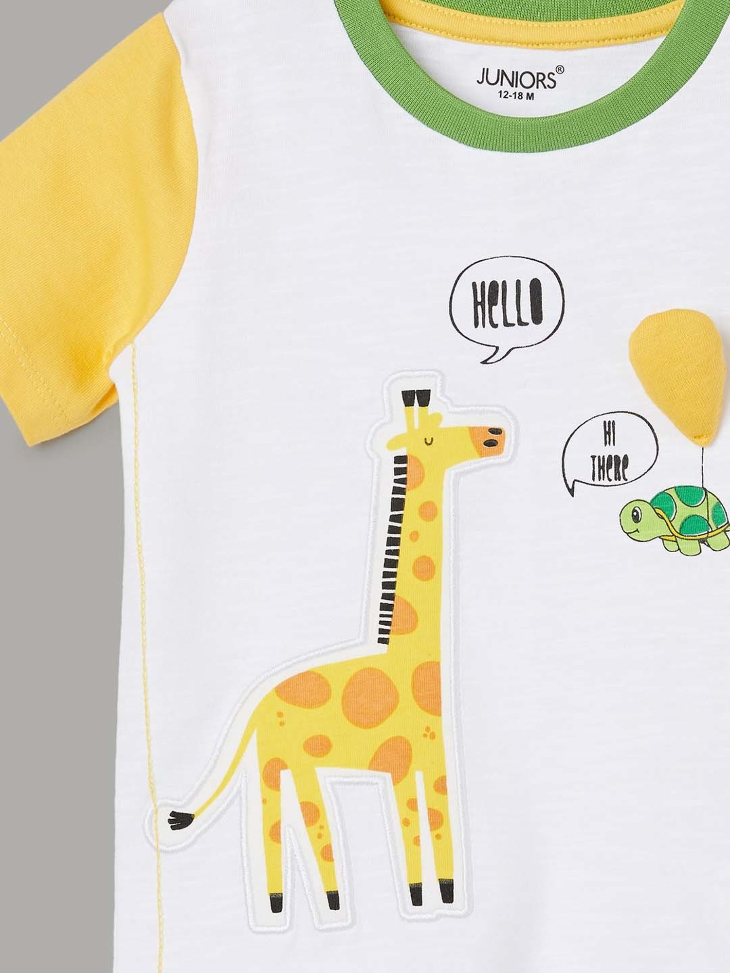 Ed-a-Mamma Baby Green Printed T-Shirt