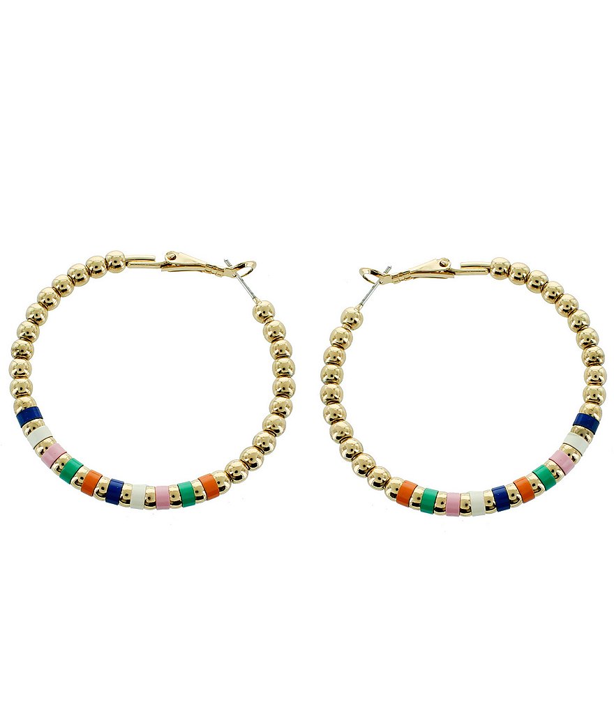 Panacea Beaded Hoop Earrings