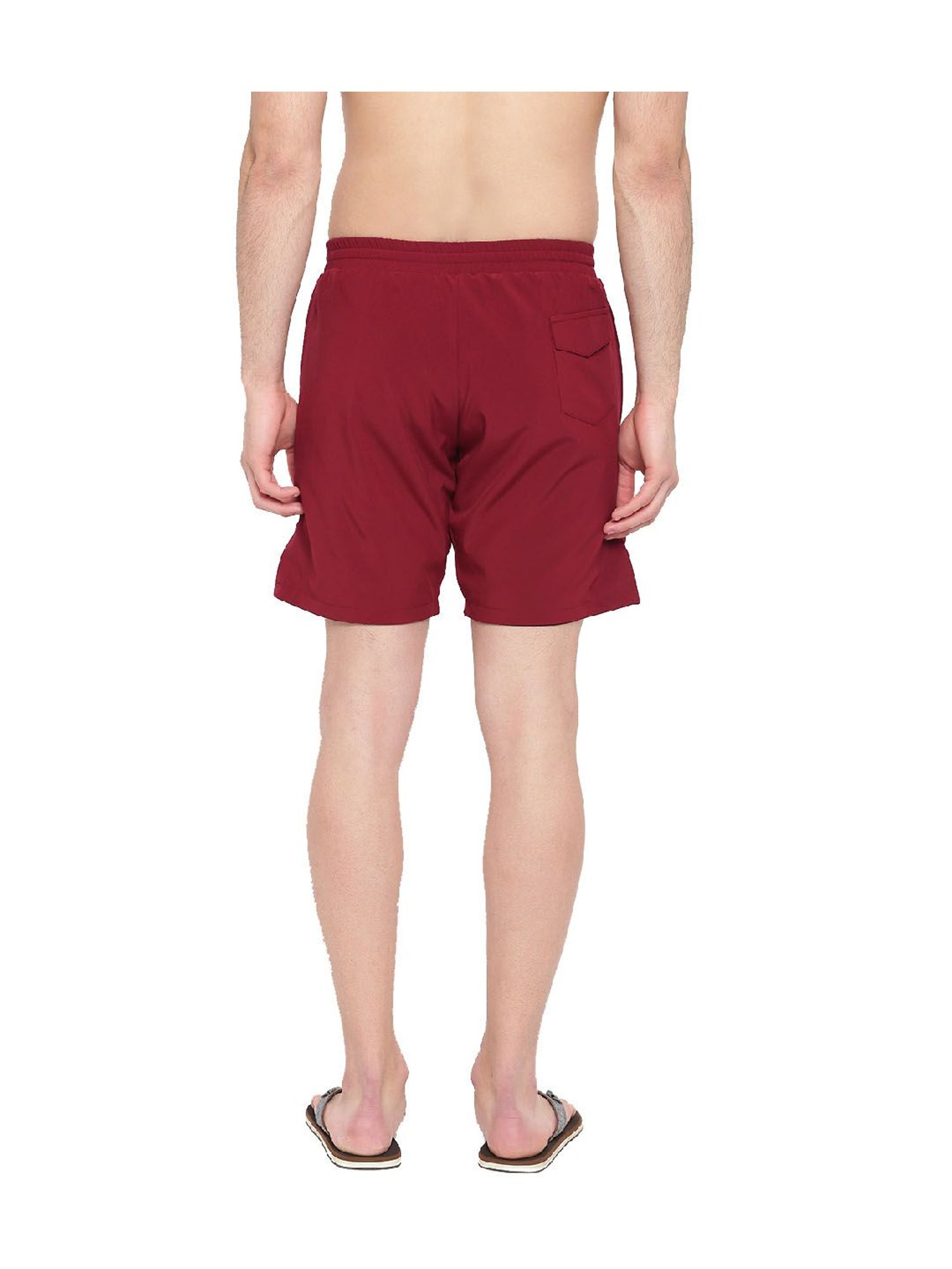 IO Maroon & Black Reversible Comfort Fit Shorts