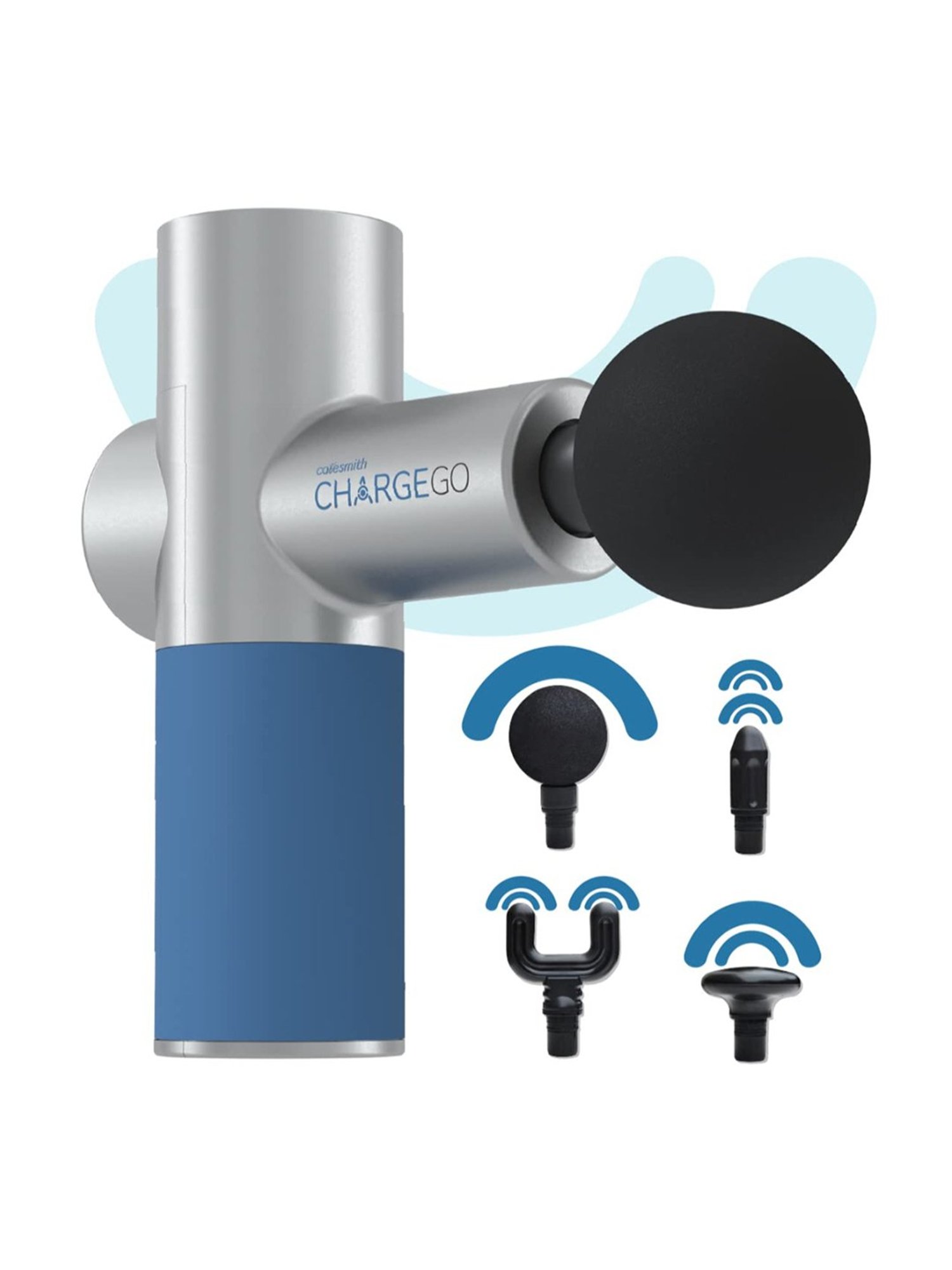 Caresmith Charge Go Cordless Massage Gun 4 Specialized Heads For Full Body Pain Relief (Multicolour)