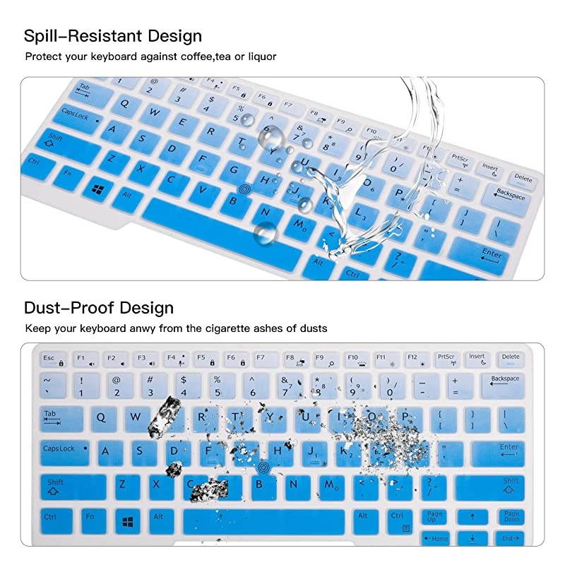 Cover Compatible with 14 Dell Latitude 5480 5490 7480 7490 E7450 E7470 E7480 E5470 with Pointing Ultra Thin Soft Silicone Dell Latitude 7490 Protector SkinGradual Blue