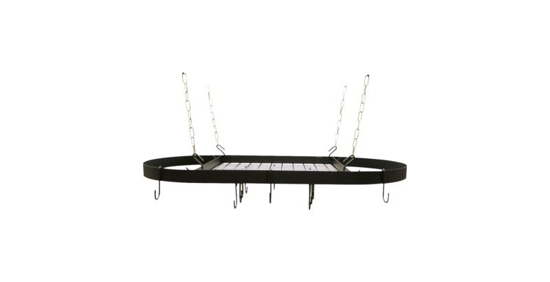 Range Kleen Oval Hanging Pot Rack - Black