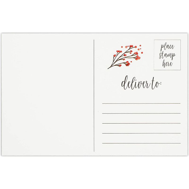 Pipilo Press 96-Pack Merry Christmas Mistletoe Postcards, Blank Holiday Notecards (4 x 6 Inches)