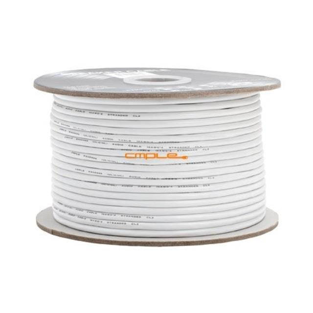 Cmple - 16AWG CL2 Rated 4-Conductor Loud Speaker Cable - w 250ft For In-Wall Installation