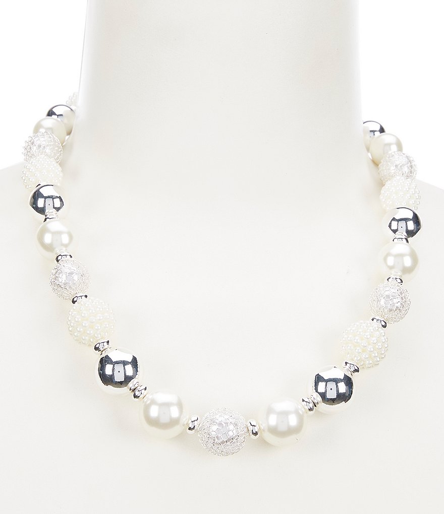 Pearl Bead Collar Necklace