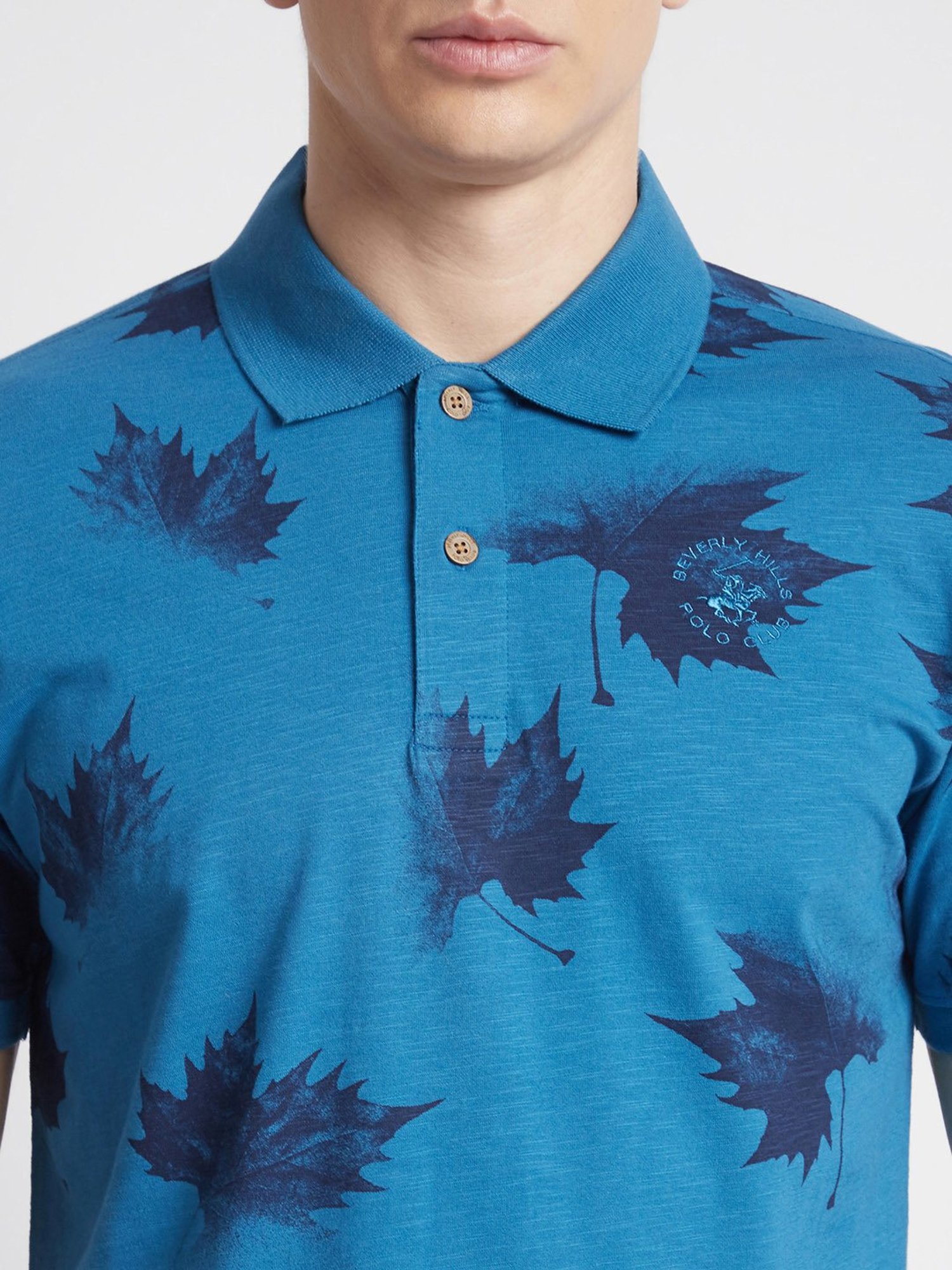 Beverly Hills Polo Club Royal Blue Regular Fit Pure Cotton Polo T-Shirt