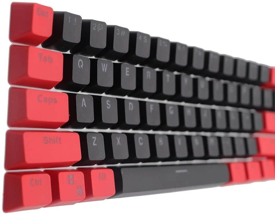 CUUWE 61 PBT Keycaps for 60 Percent Keyboard, Backlit Keycap Set for Mechanical Gaming Keyboard OEM Profile Keycaps with Key Puller for Cherry MX Switches GH60/RK61/GK61/Annie pro 2