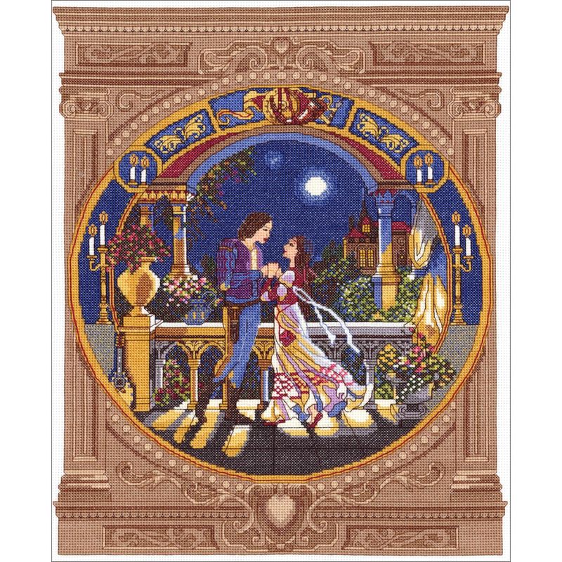 Janlynn Counted Cross Stitch Kit 13"X16"-Romeo & Juliet (14 Count)