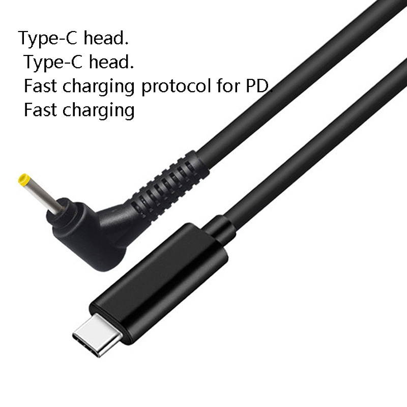 JORINDO Type-C Male Charging Cable for DC 2.5 x 0.7mm Laptop Plug PD Fast Charging Cable Type-C to 2507 Power Cord