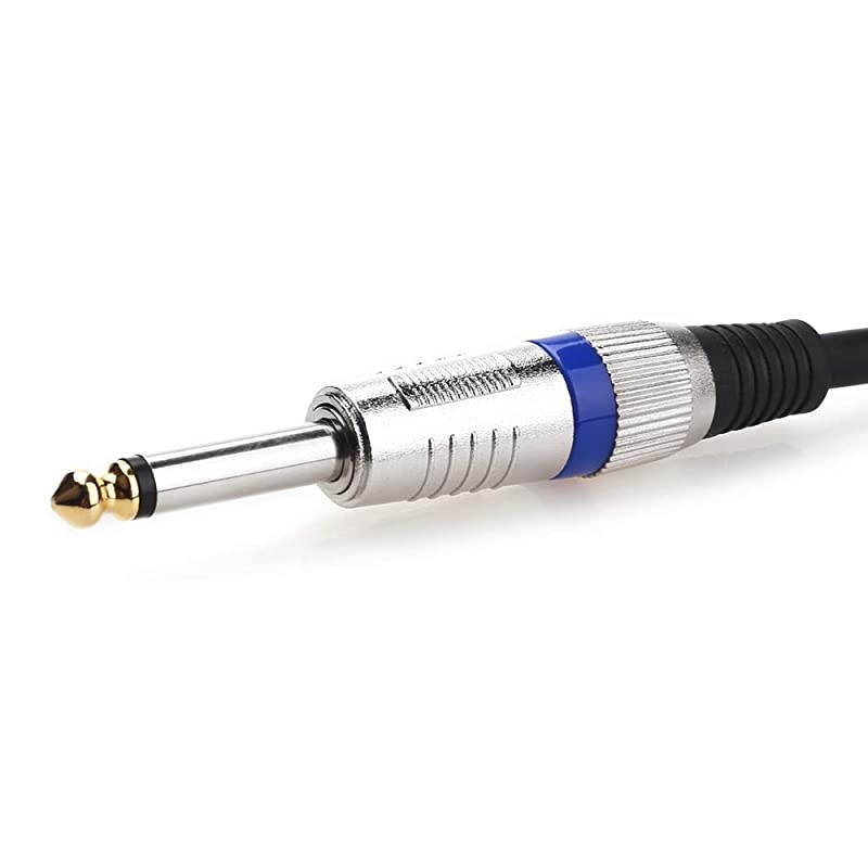 XLR to 1/4 Microphone Cable, - XLR Female to 6.35mm Mono Plug Unbalanced Interconnect Cable Powered Speakers Stage DJ Studio Sound Consoles - 5FT / 1.5Meters