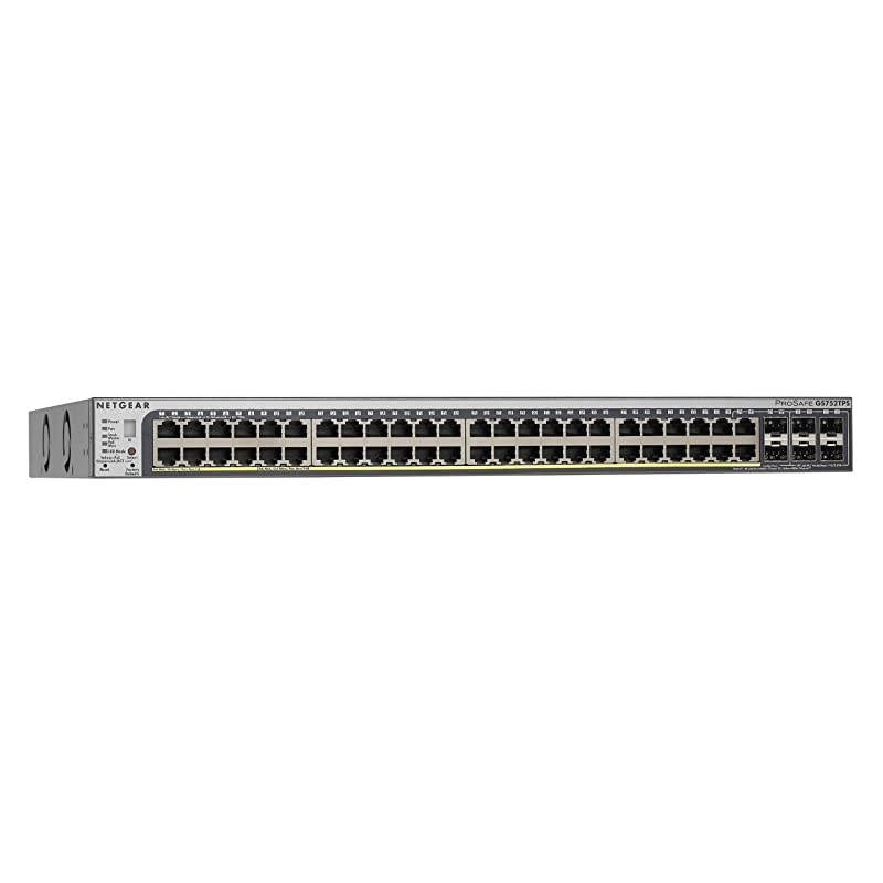 52-Port PoE Gigabit Stackable Smart Switch (GS752TPSB) - Managed, with 48 x PoE/PoE+ @ 384W, 6 x 1G/2.5G SFP, Desktop or Rackmount, and Limited Lifetime Protection