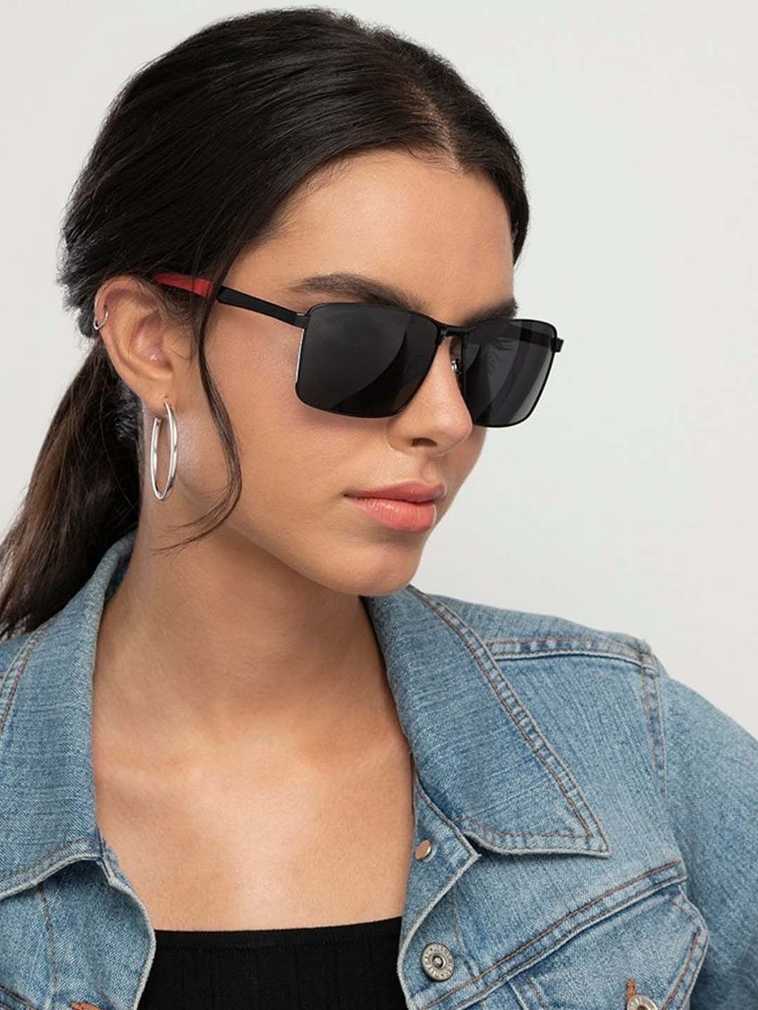 Vincent Chase by Lenskart VC S13969 Black Square Sunglasses