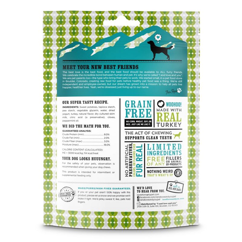 I and Love and You Fresh All Rover Breath Bones Natural Chicken Dental Dog Treats - 3ct