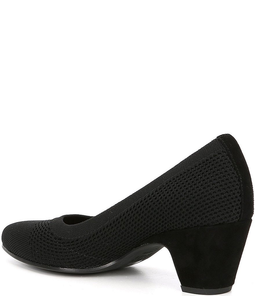 Eileen Fisher Kiss Stretch Fabric Block Heel Pumps