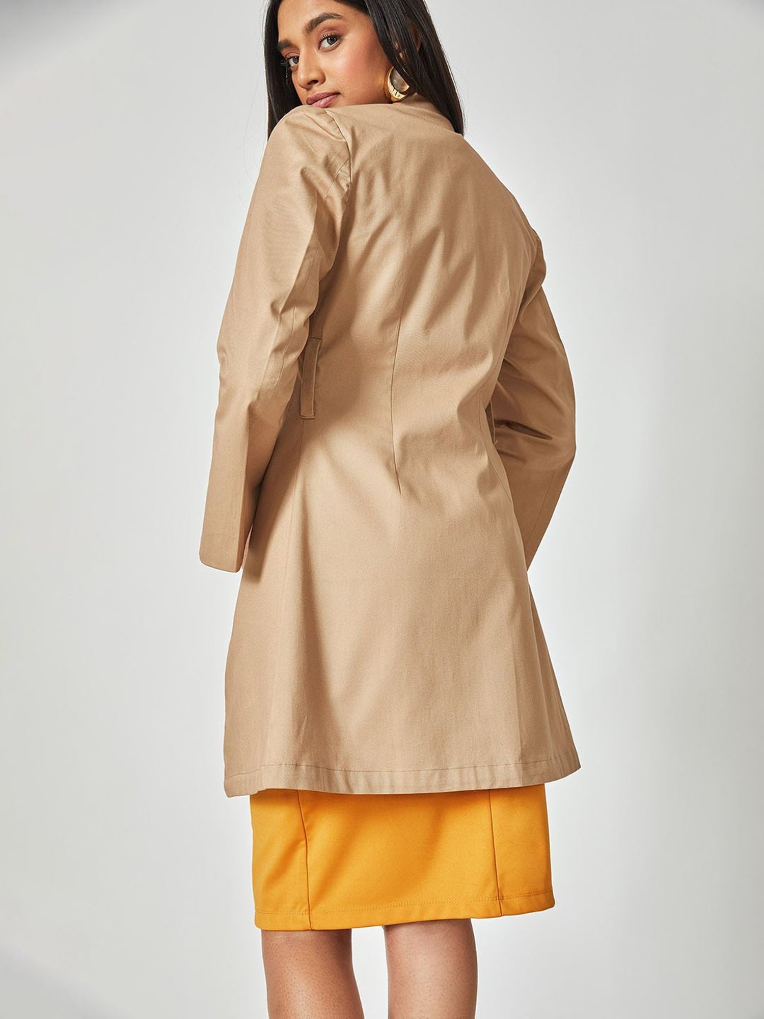 The Label Life Beige Longline Jacket