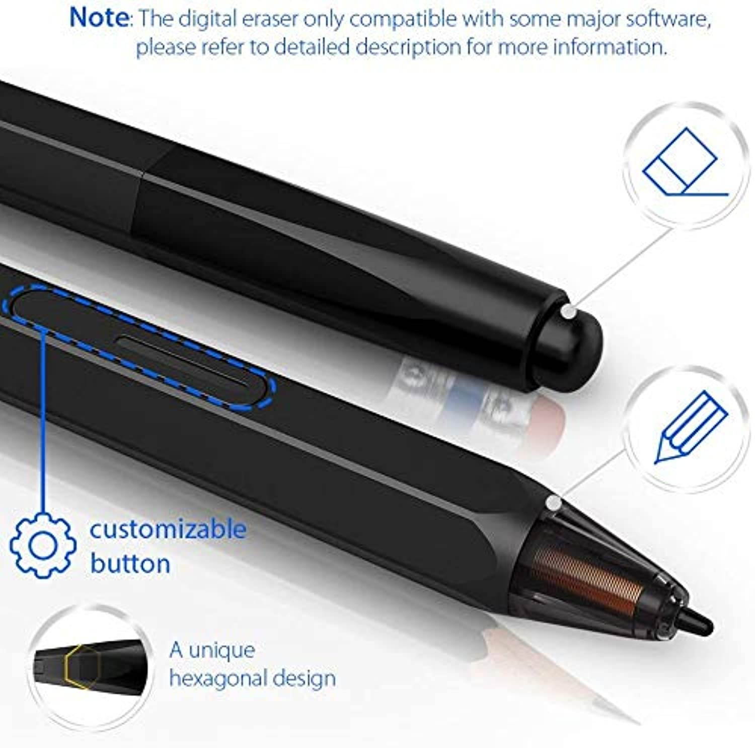 XP-PEN Deco 02 Digital Graphics Drawing Tablet Drawing Pen Tablet with Battery-Free Passive Stylus and 6 Shortcut Keys (8192 Levels Pressure) (Deco02)