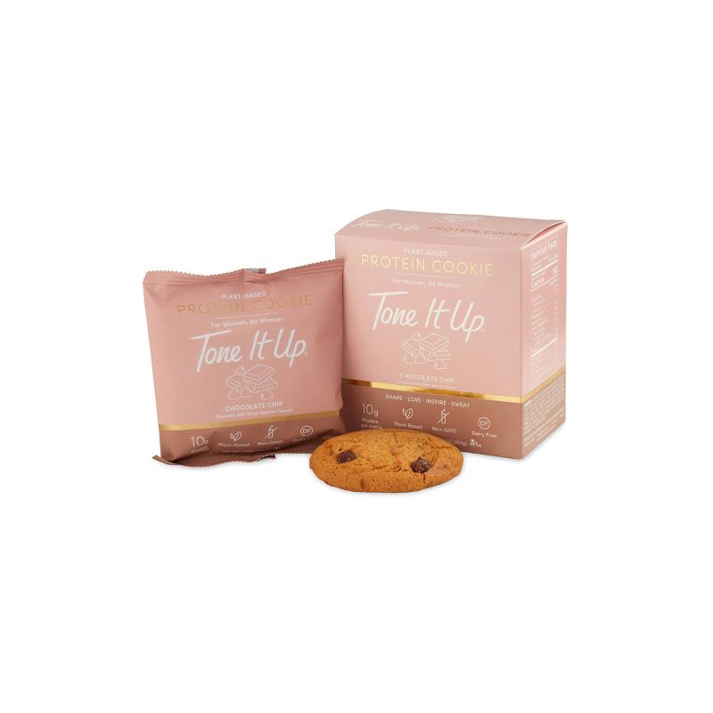 Tone It Up Plant-Based Protein Cookie - Chocolate Chip - 4ct