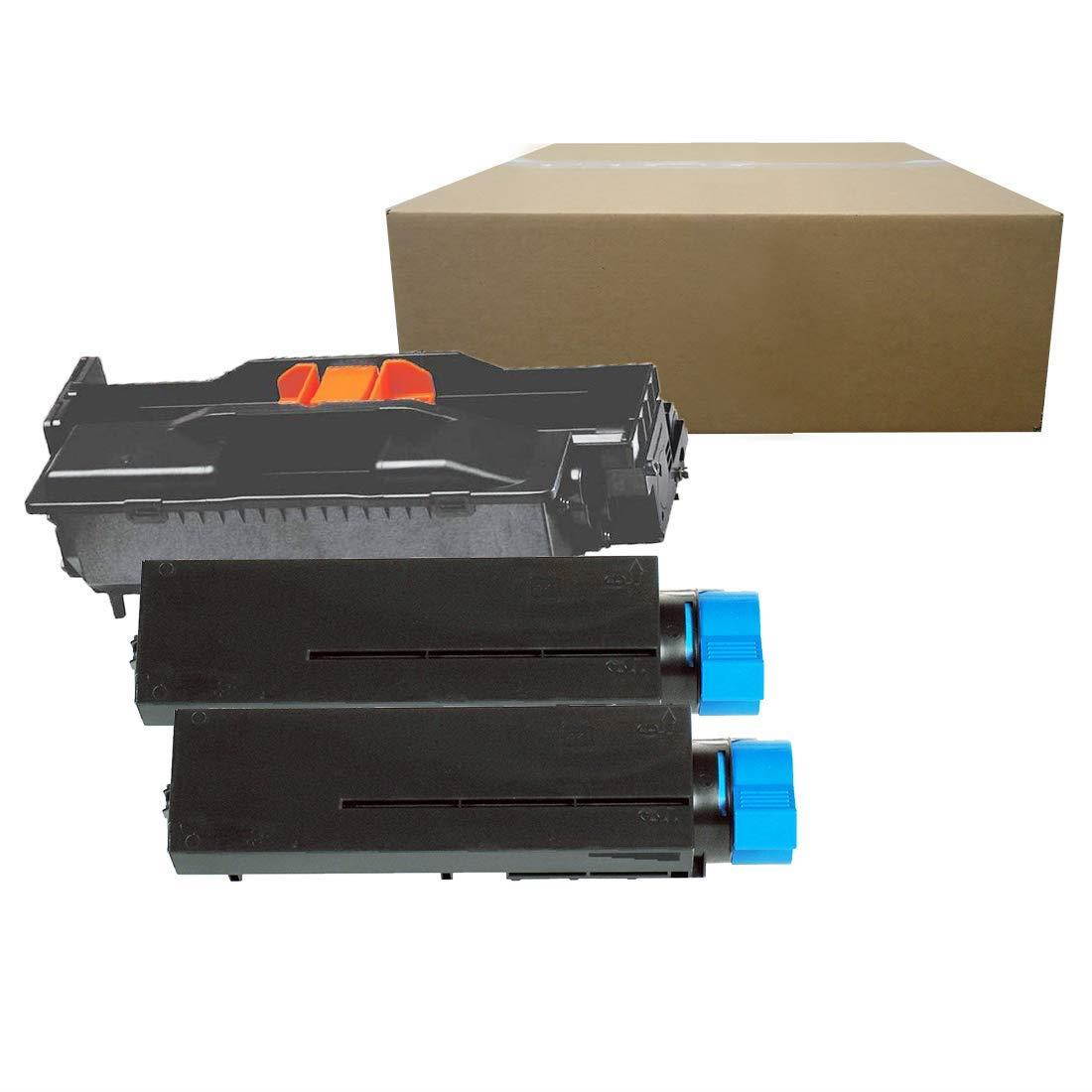 (1 Drum + 2 Toner) Inktoneram toner cartridges & drum Replacement for Okidata B411 / B431 / MB461 / MB471 / MB491 MB461 MFP MB471 MFP MB471w MFP MB491 MFP B411d B411dn B431d B431dn (44574301, 44574701