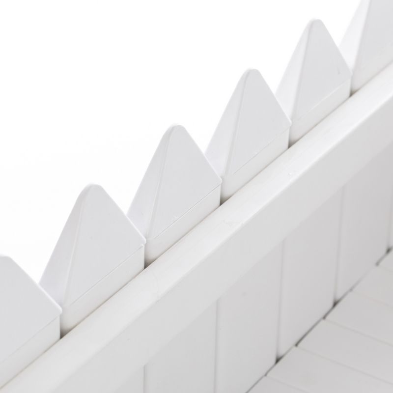 Gardenised Rectangular Traditional Fence Design Vinyl Planter Box