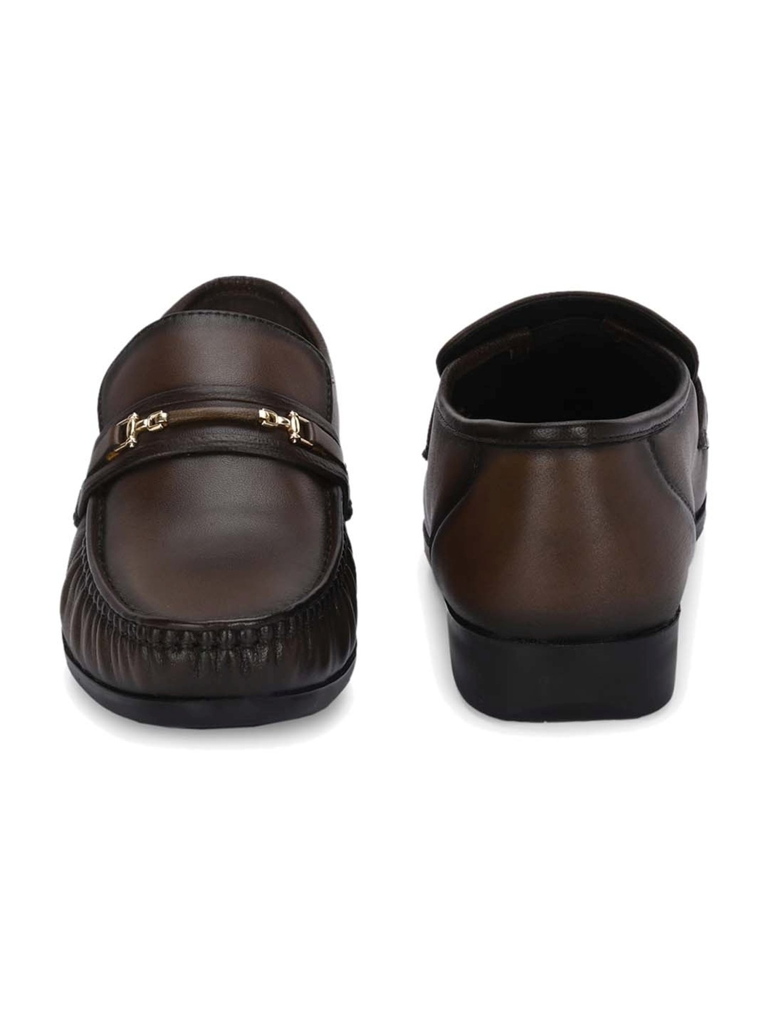 Hitz Men's Brown Formal Loafers