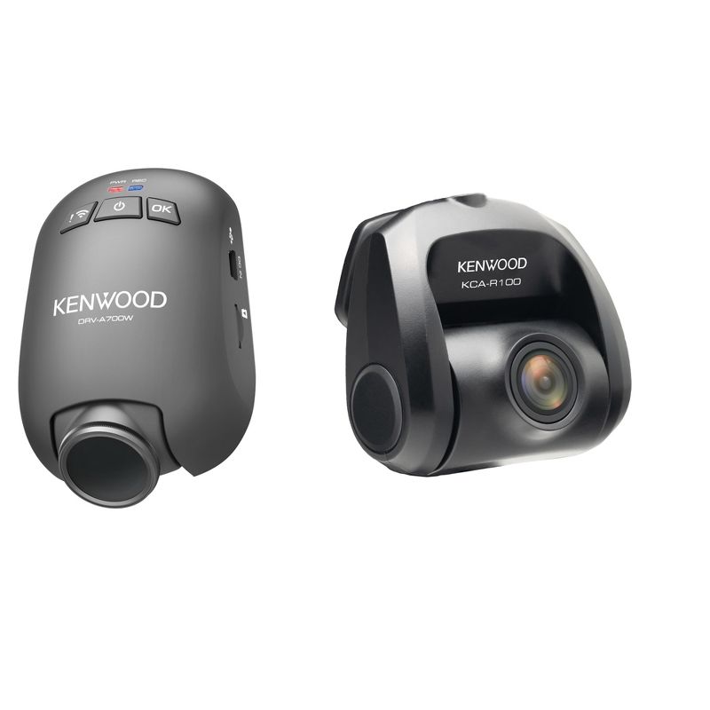 Kenwood DRV-A700WDP Wide Quad HD Front Camera w/ 1080P Rear Camera System