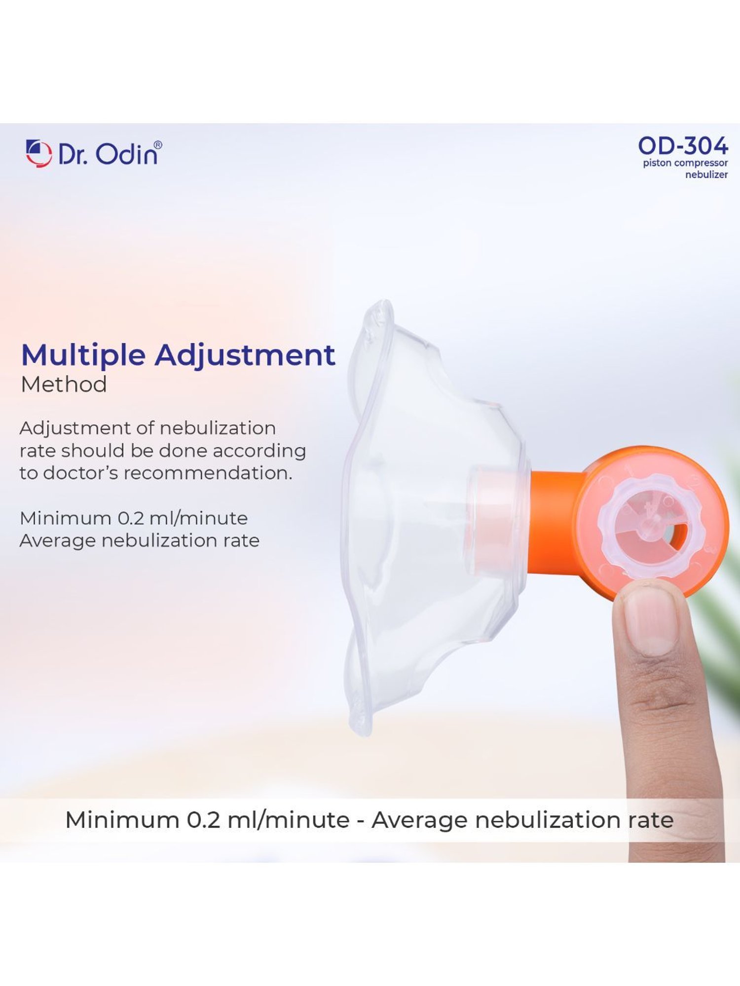 Dr. Odin OD304 Nebulizer with Piston Compressor Technology (Yellow)