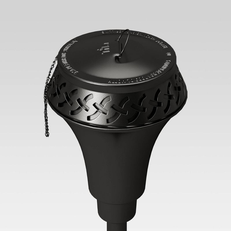 Large Flame Metal Outdoor Torch - TIKI