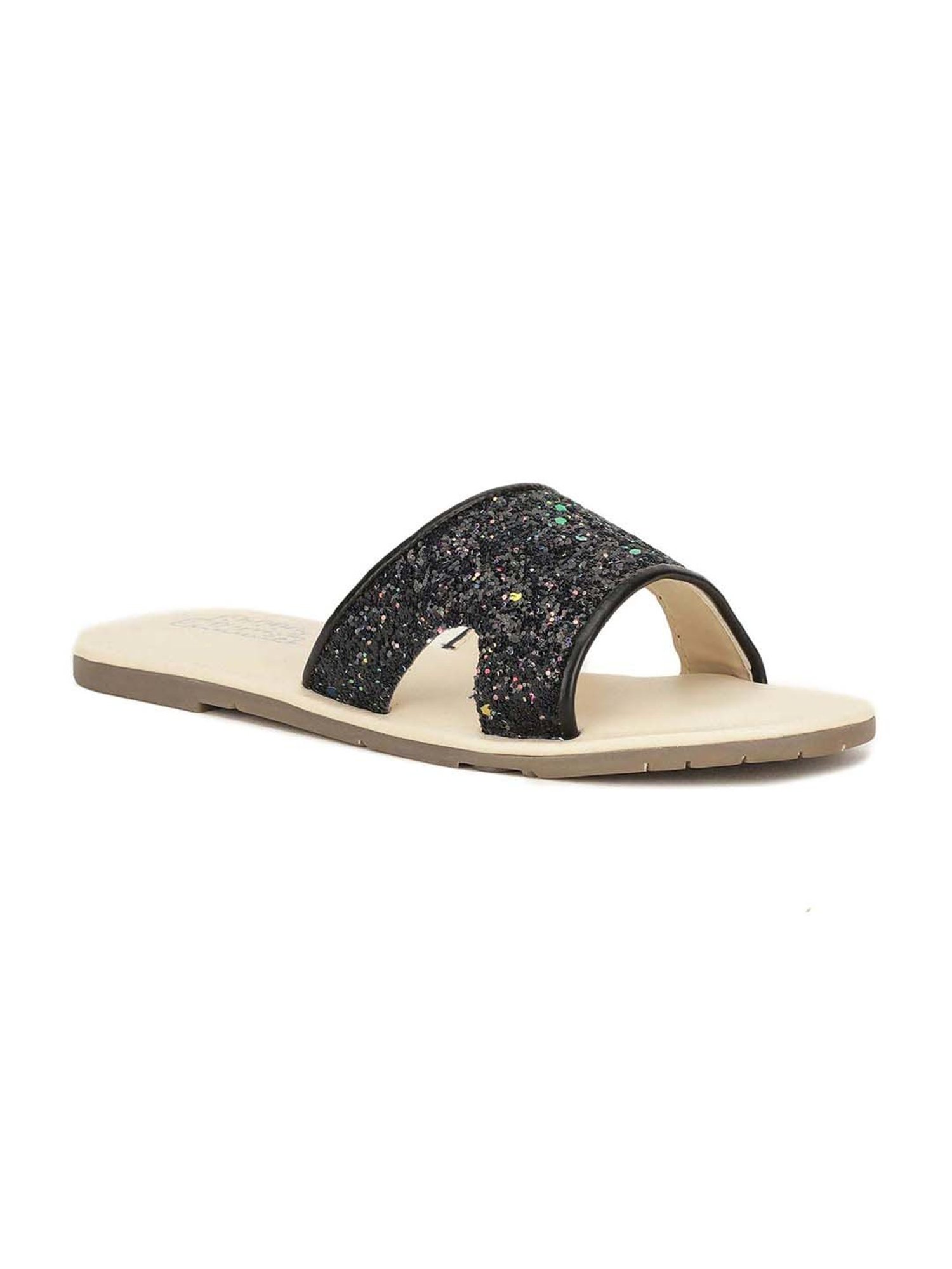 Shoetopia Kids Black Toe Ring Sandals