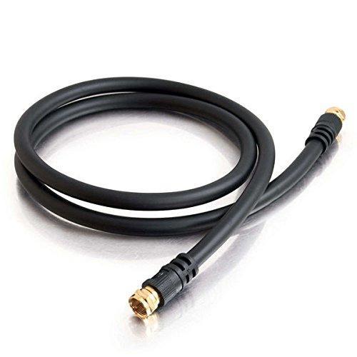 C2G 29134 Value Series F-Type RG6 Coaxial Video Cable, Black (25 Feet, 7.62 Meters)