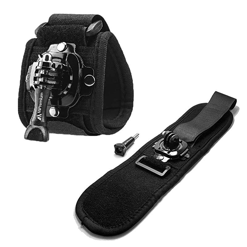 Wrist Strap Mount for GoPro Session Black Silver Hero 8 7 6 5 4 3 3+ 2 XIAOYI 4K SJCAM Xiaomi Yi EKEN Akaso Adjustable Cycling Arm Band Holder for Action Camera amp Outdoor Sports Accessories