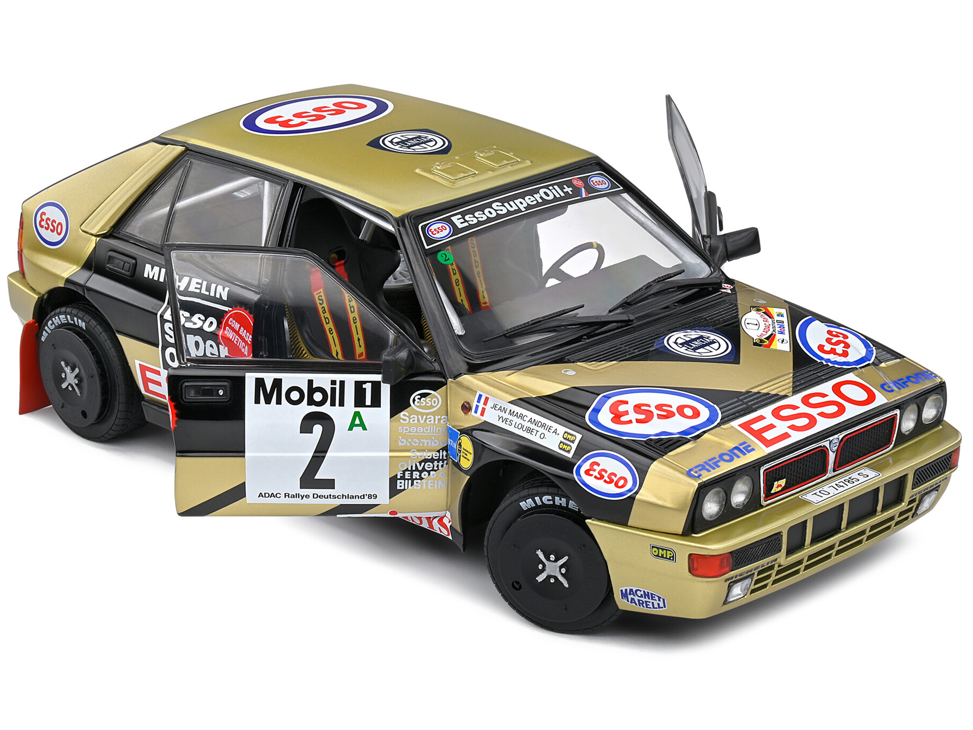 Lancia Delta HF Integrale Evoluzione #2 Carlos Sainz - Luis Moya "Jolly Club" "Tour de Corse - Rallye de France" (1993) 1/18 Diecast Model Car by Kyosho