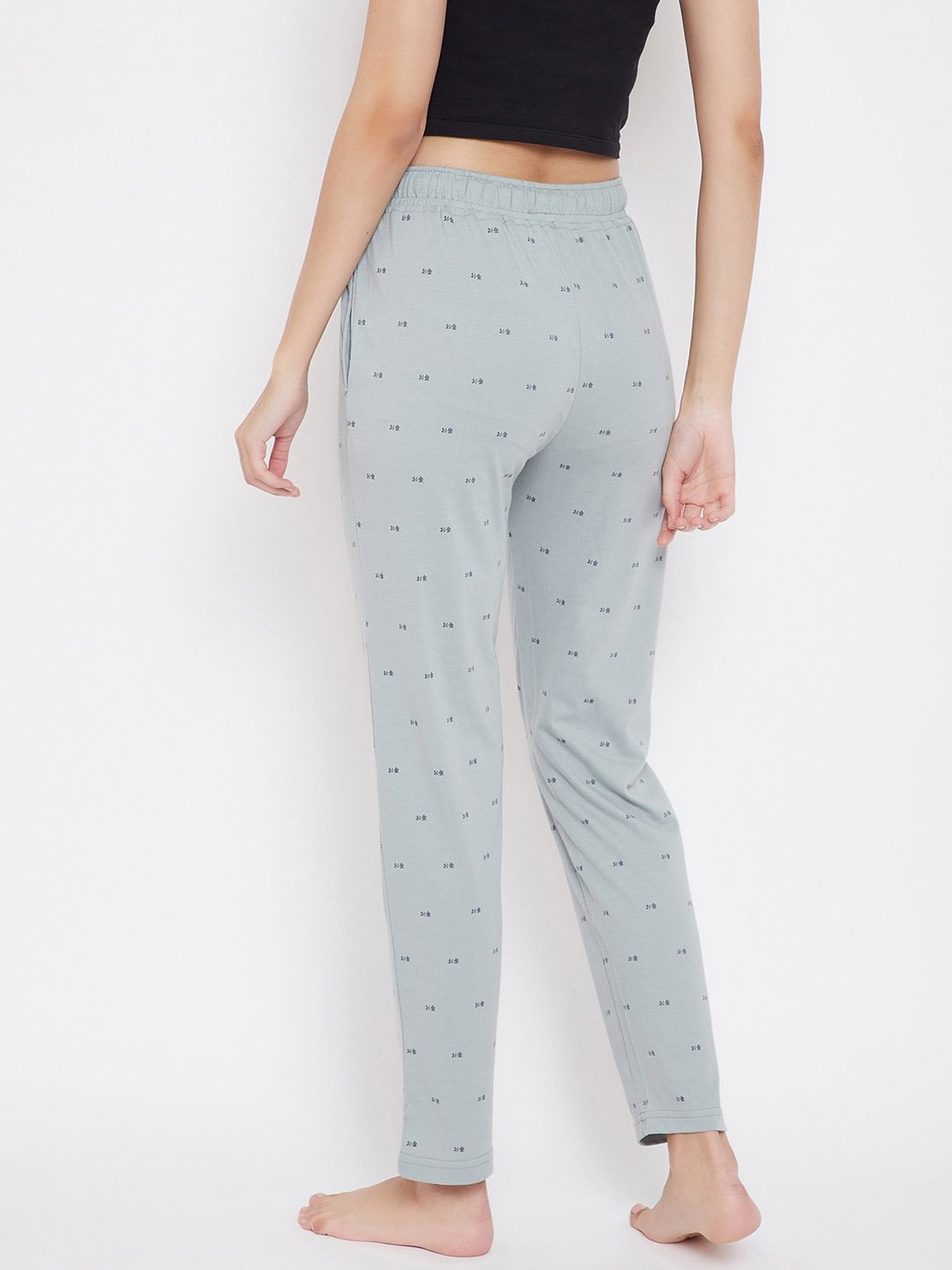 Okane Ice Green Printed Pyjamas