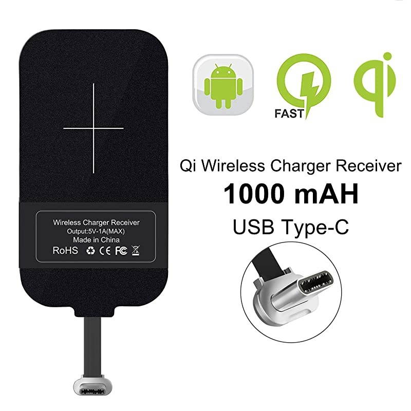 Type C Wireless Charging Receiver 016cm Ultra Thin Magic Tag Wireless Charging Receiver Chip for Google Pixel 2 XL3aGalaxy A8LG V20 OnePlus 7TMoto X4 and Other Type C Phones