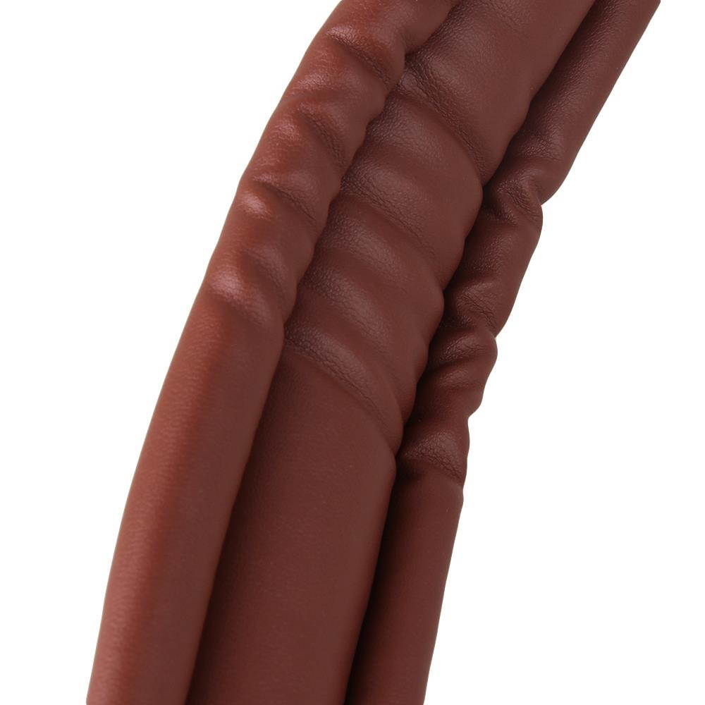 BQLZR 2 Pieces Brown Accordion Artificial Leather Shoulder Strap with Buckles