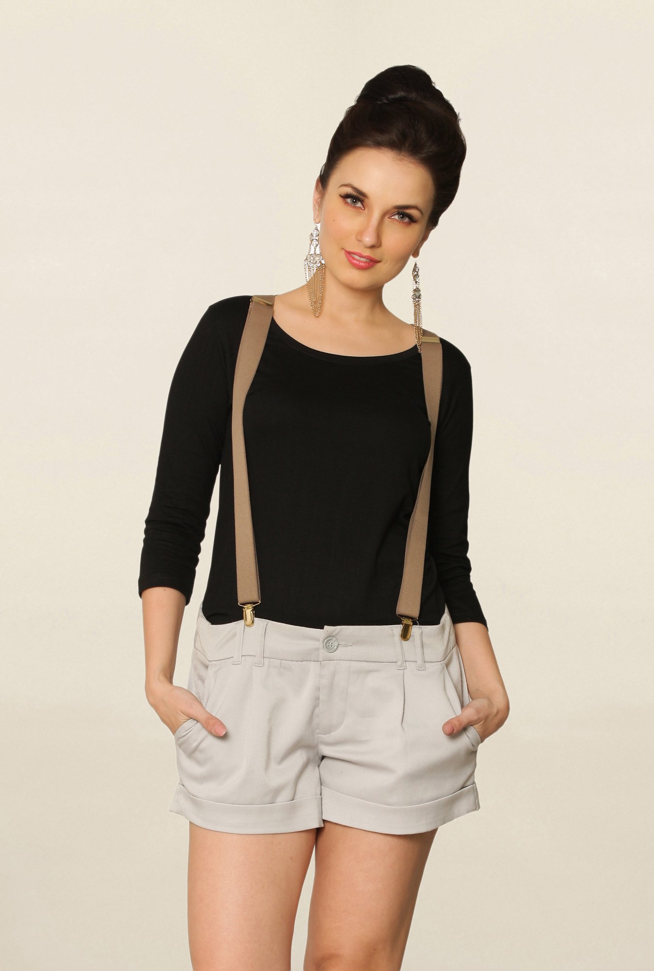 Miss Chase Black Solid Top