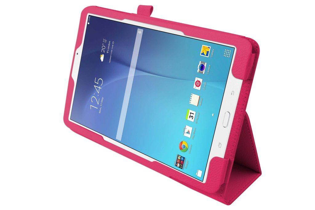 Hellfire Trading Magnetic PU Leather Case for Samsung Galaxy Tab E T560 9.6" - Light Blue