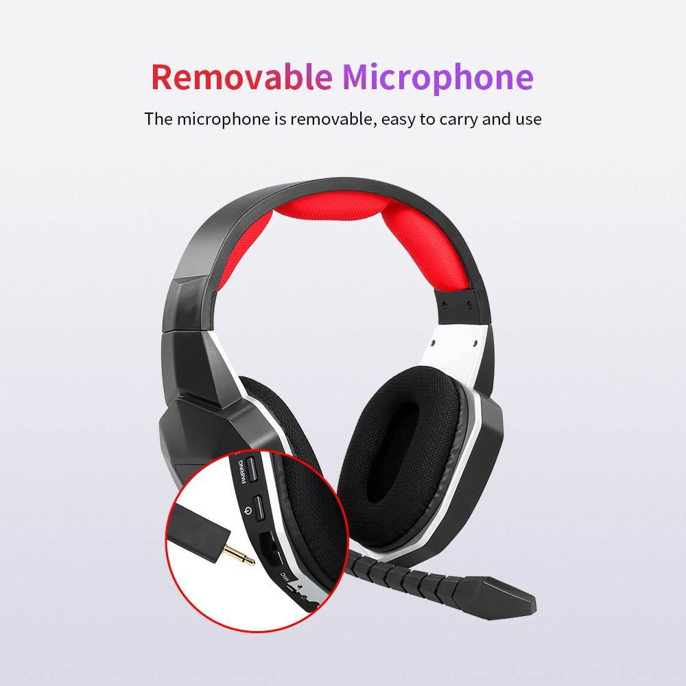 HW-N9U Wireless Gaming Headset 2.4GHz Optical Gaming Headphone Virtual 7.1 Channel Surround Sound Gaming Headset for PS4/PC/Mac