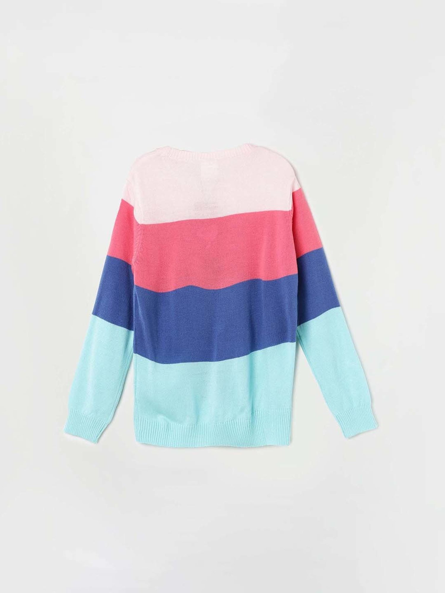 Fame Forever by Lifestyle Kids Multicolor Striped Full Sleeves Sweater