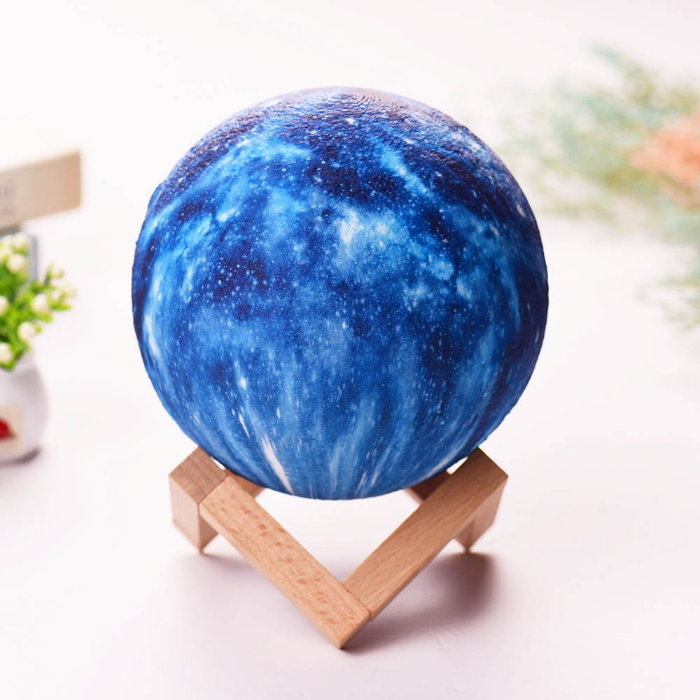 Aibecy LED Moon Lamp Moon Night Light 3D Printed Large Lunar Lamp with Stand USB Cable 16 Glowing Colors Remote Control & TouchControl Rechargeable Brightness Adjustable Home Light for Children Women