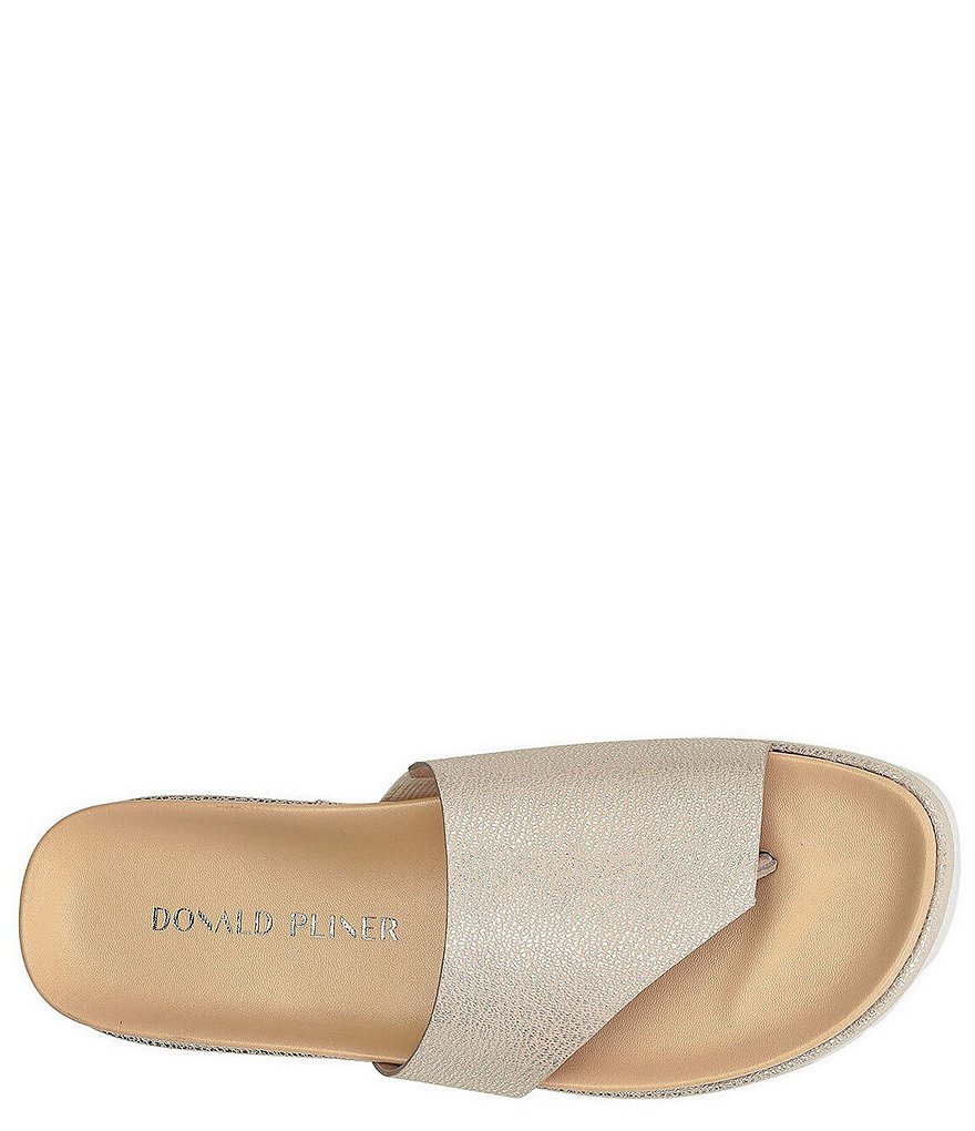 Donald Pliner Lylaa Leather Platform Thong Slide Sandals